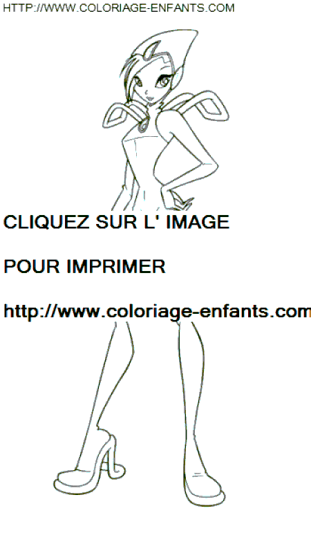 coloriage winx tecna en fee